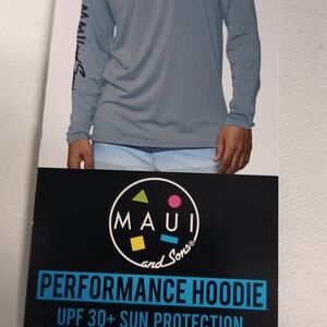 Maui and Sons Blue Performance Hoodie